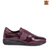 Ниски дамски ежедневни обувки в цвят бордо 21497-2