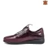 Дамски ежедневни обувки в цвят бордо с ластични връзки 21498-1