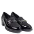 Дамски обувки от еко лак и велур в черно 21507-1...