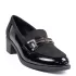 Дамски обувки от еко лак и велур в черно 21507-1