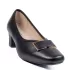 Дамски елегантни обувки в черен цвят на среден ток 21509-1