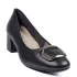 Черни дамски обувки с ефектна тока 21511-1