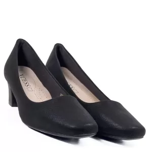 Дамски обувки от ефектна черна еко кожа 21512-1...