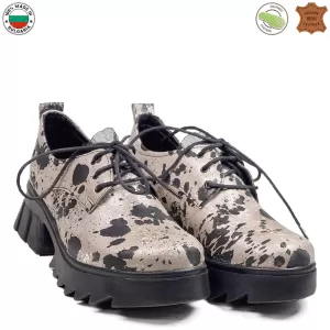 Български дамски обувки естествена кожа в цвят визон 21520-3