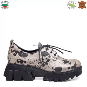 Български дамски обувки естествена кожа в цвят визон 21520-3
