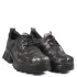 Български черни дамски обувки с цветен принт 21520...