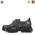 Български черни дамски обувки с цветен принт 21520-4