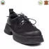 Модерни български черни дамски обувки от велур и лак 21521-1