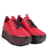 Червени пролетни дамски спортни обувки от естестве...