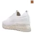 Бели пролетни дамски спортни обувки от естествена кожа 21531-4