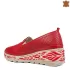 Червени дамски пролетни обувки на платформа 21532-4