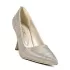 Официални дамски обувки в златисто от еко сатен на ток 21534-2