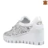 Дамски пролетно летни обувки в бяло на платформа 21539-2