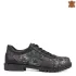 Ниски дамски ежедневни обувки от естествена кожа в черно 21542-1