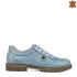 Ниски дамски ежедневни обувки от естествена кожа в синьо 21542-2