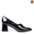 Черни дамски елегантни обувки със среден ток 21563-1
