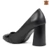 Черни елегантни дамски обувки с висок ток 21565-1