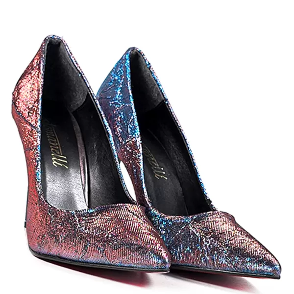 Дамски официални обувки хамелеон в преливащи цветове 21567-1