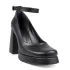 Дамски черни елегантни обувки на висок ток с платформа 21568-1