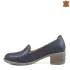 Ежедневни дамски пролетни обувки в синьо с ток 21581-2