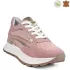 Дамски спортни обувки от естествена кожа в цвят пудра 21583-2