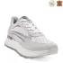 Дамски спортни обувки от естествена кожа в бял цвят 21583-3