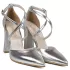 Дамски официални сандали в сребрист цвят 21590-3...