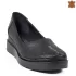 Пролетни черни дамски обувки с деколте на платформа 21593-1