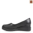 Пролетни черни дамски обувки с деколте на платформа 21593-1