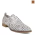 Пролетно летни ниски дамски обувки от бяла цветна кожа 21602-2