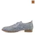 Пролетно летни ниски дамски обувки от синя цветна кожа 21602-5