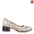 Пролетно летни дамски обувки от ефектна кожа в бяло 21606-2