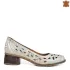 Пролетно летни дамски обувки от ефектна кожа в бежово 21606-3