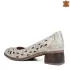 Пролетно летни дамски обувки от ефектна кожа в бежово 21606-3