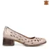 Пролетно летни дамски обувки от ефектна кожа в пудра 21606-4