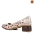 Пролетно летни дамски обувки от ефектна кожа в пудра 21606-4