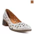 Пролетно летни дамски обувки от ефектна бяла кожа 21606-5