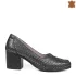 Ежедневни дамски обувки в цвят графит на среден ток 21608-1