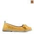 Кокетни дамски кожени пролетно летни обувки в жълто 21628-4