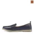 Дамски обувки тип мокасини от естествена кожа в синьо 21629-1