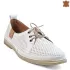 Бели пролетно летни дамски обувки с ластични връзки 21631-1