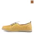 Жълти пролетно летни дамски обувки с ластични връзки 21631-3