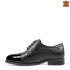 Ниски черни дамски ежедневни обувки от естествена кожа 21649-1