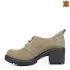 Дамски ежедневни обувки в цвят каки на среден ток 21650-2