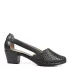 Дамски пролетно летни обувки от еко сатен в черно 21651-1