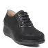Дамски ежедневни обувки в черно на платформа с връзки 21657-1