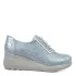 Дамски ежедневни обувки в синьо на платформа с връзки 21657-4