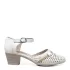 Пролетно летни дамски обувки в бял цвят на среден ток 21661-2