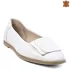 Кожени ниски дамски ежедневни обувки в бял цвят 21666-1