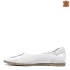 Кожени ниски дамски ежедневни обувки в бял цвят 21666-1